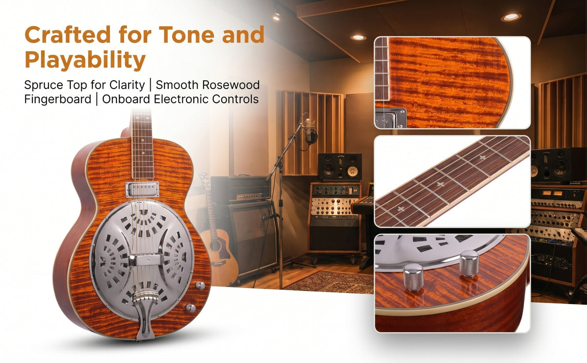 [Beginner Guitar Kit] Acoustic Electric Guitar 40 Inch Full Size Steel String, Beginner Acoustic Guitar Kit With Strap Capo Picks Cable, With Pickup Volume Tone Knobs, Country Bluegrass Folk Blues Fingerpicking Right Handed, Beginner Guitar For Adults