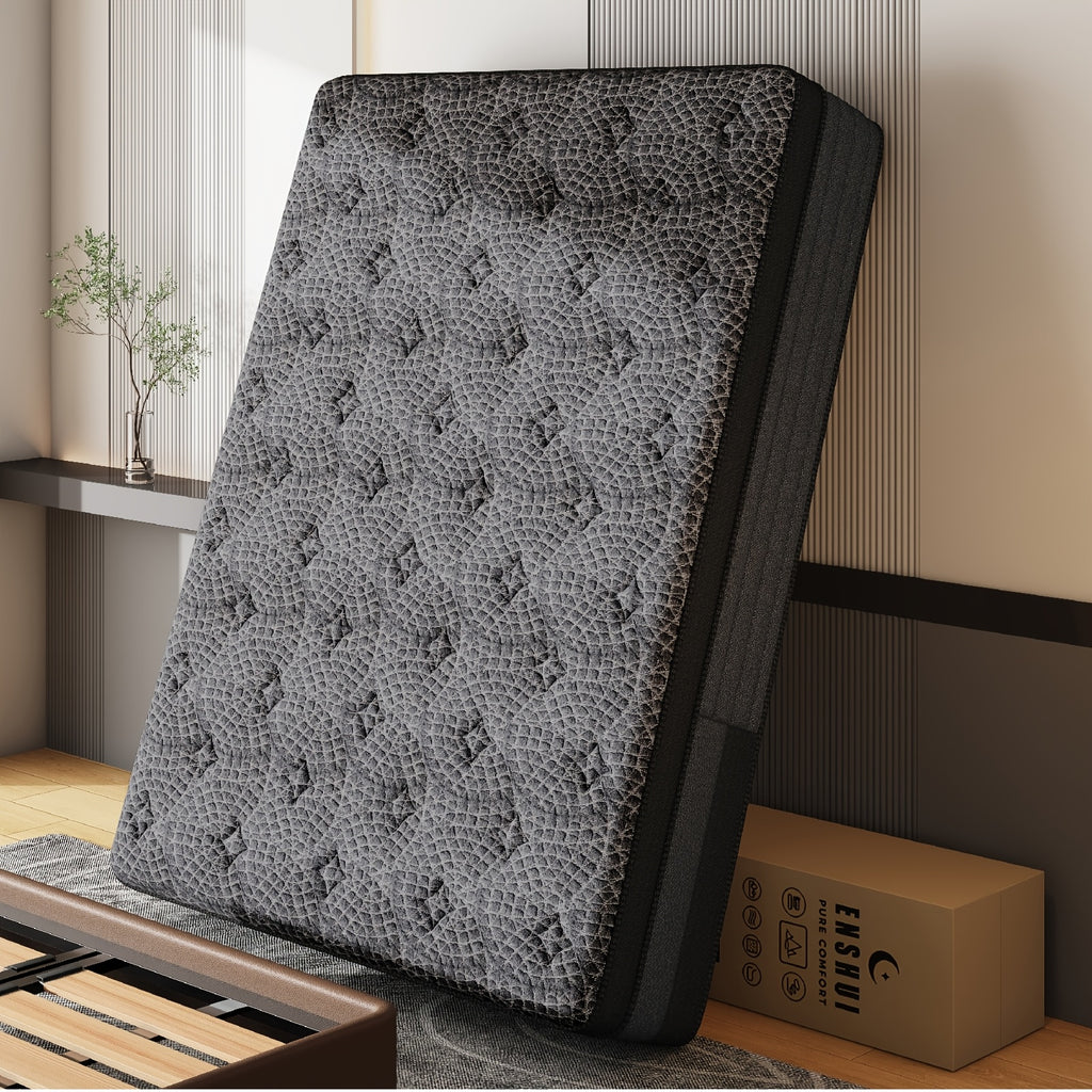 12/14 Inch Queen Size Mattress, King Size Mattress, Full Size Mattress, Twin Mattress in a Box with Memory Foam And Individual Pocket Springs, Motion Isolation, Pressure Relief, Medium Firm Feel, Cool And Comfortable Sleep, Edge