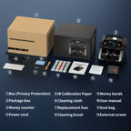 [Black Friday] Mixed Denomination Money Counter Machine, Value Counting, N70 Bill Counter With UV/MG/IR/MT Counterfeit Detection, 3.5" TFT Display Cash Counting Machine, Office Supplies, Black Friday