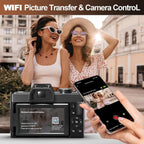 NBD Digital Cameras for Photography 5K, 48MP Autofocus Vlogging Camera for YouTube with 32GB TF Card & 2 Batteries, 16X Zoom Anti-Shake Video Camera with 52mm Wide Angle And Macro Lens., Social Media Content Creation, Youtube Content Creation
