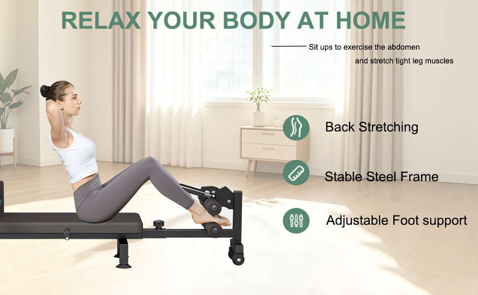 [Portable Back Decompression] Fitness Full Body Traction Table, Cervical And Lumbar Stretching Traction Table, Home Portable Back Decompression Bed for Tension Relief And Back Stretchering