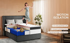 12-inch Full-filled Mattress, Queen Or King Size - Full-size Mattress with Memory Foam And Independent Springs, Medium-firmness, Suitable for Heavy Sleepers - Durable Mattress, Comfortable Bedroom Style, Ergonomically Designed.