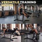 Leg Extension Curl Machine for Home Gym Lower-Body Workouts, Adjustable Seated Extension and Lying Curl Station for 1" or 2" Plates