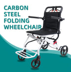 Foldable Hand-Operated Wheelchair, Lightweight Foldable Transportation Large-Sized Wheelchair, Lightweight Foldable Adult Wheelchair, Portable Adult Baby Stroller, Suitable for People, Older Adults, And Adult Travel Use
