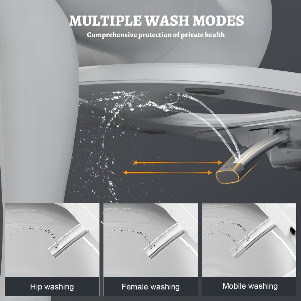 Smart Toilet with Bidet Built In, Elongated Toilet with Heated Seat, Dryer, Auto-Lift Lid, Soft Close, Electric Tankless Toilets with Auto Flush