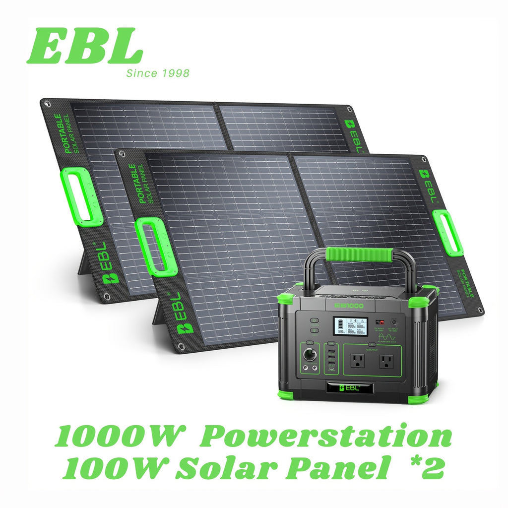1000W Portable Power Station, Solar Generator 999Wh (Peak 2000W), Power Station with 110V Pure Sine Wave AC Outlet, Digital Display, PD 60W USB-C Fast Charging, Backup Battery for Home Emergency, Outdoor Camping, Road Trips