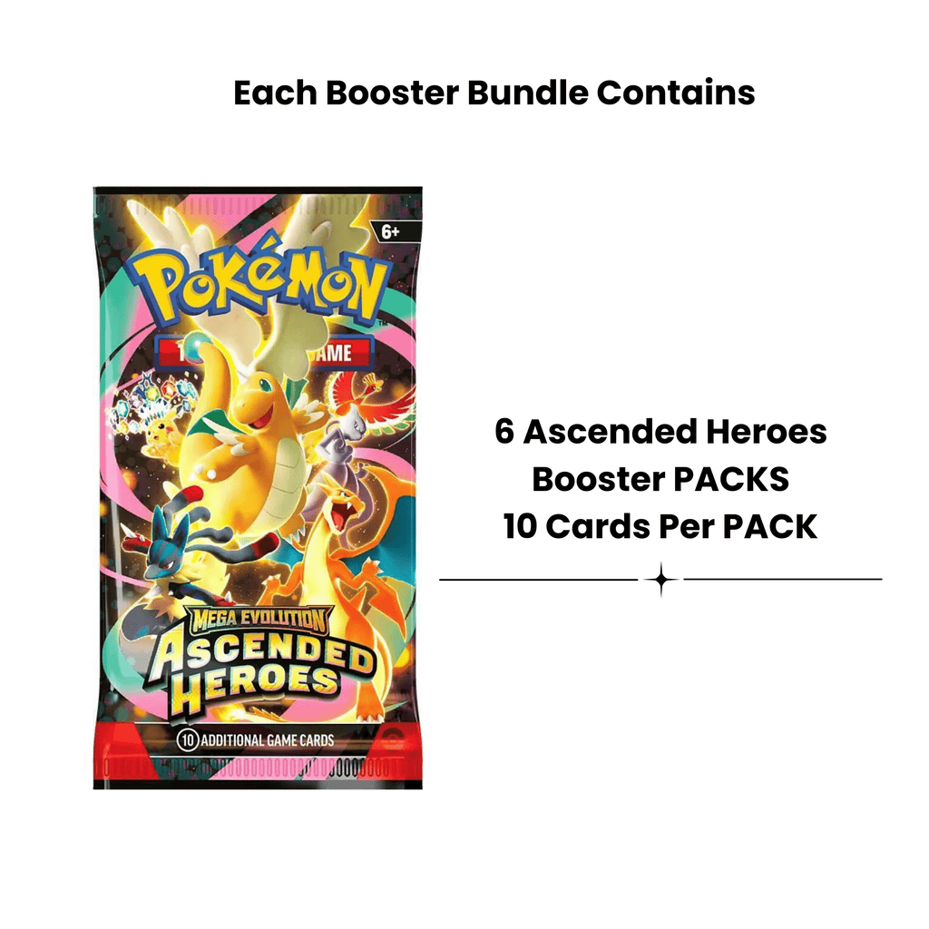 Pokémon Ascended Heroes Booster Bundle 2-Pack Set | Mega Evolution Sealed TCG Bundle | 12 Packs | Perfect Gift for Kids