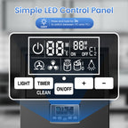 Large Ice Maker, 66Lbs/ 80Lbs/ 100Lbs Commercial Ice Maker, 24 Hour Timer, Self Cleaning Under Ice Machine, Automatic Full Ice Stop, Adjustable Ice Thickness And Ice Making Time, Suitable for Restaurants, Hospitals, Bars, Cafes, Laboratories