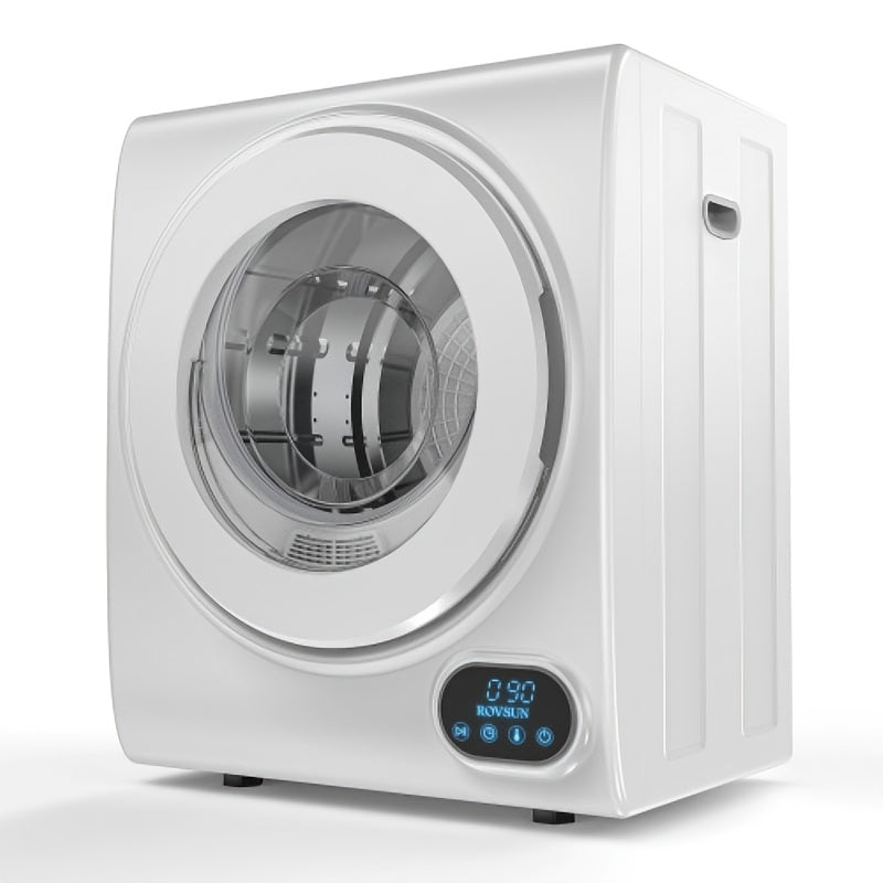 13.2LBS Portable Clothes Dryer 3.5 Cu.Ft - High End Front Load Tumble Laundry Dryer with LCD Touch Screen, Stainless Steel Tub for Apartment Home Dorm, Classic White
