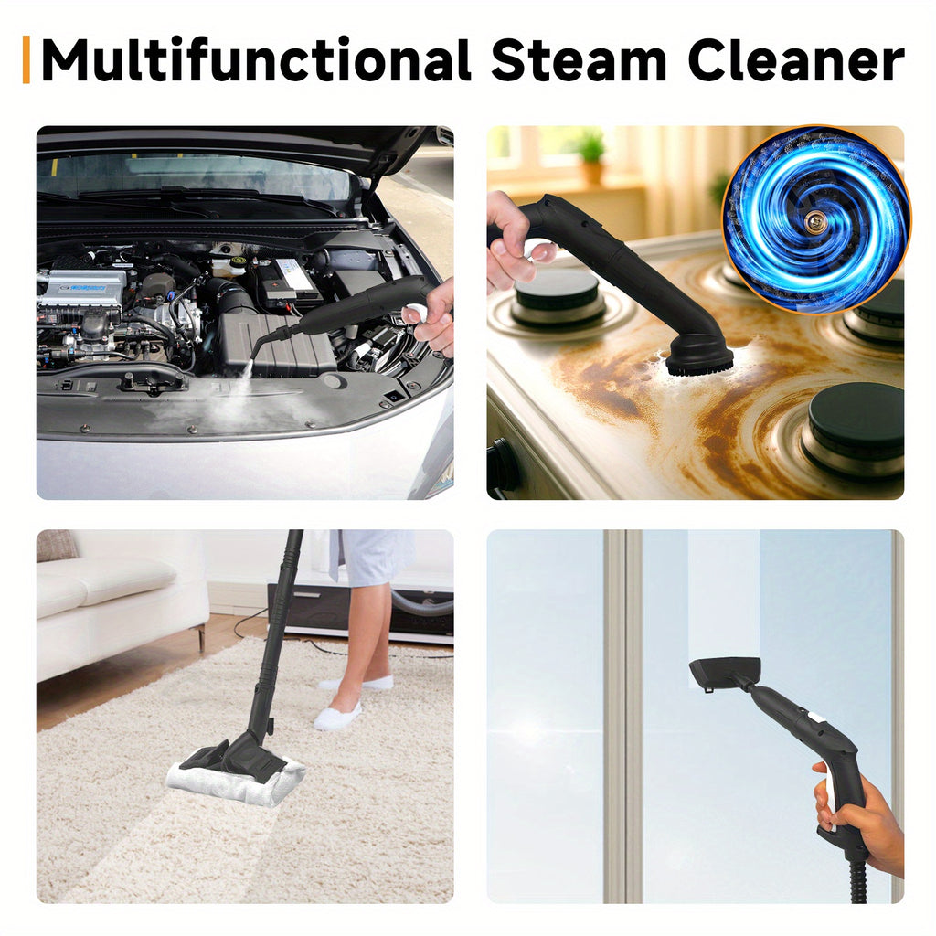 Steam Cleaner, Powerful Multipurpose Handheld Steam Mop for Home Use, 21 Attachments, Heavy Duty Steamer for Carpets, Floors, Cars, Tiles, Crack Cleaning, Turquoise