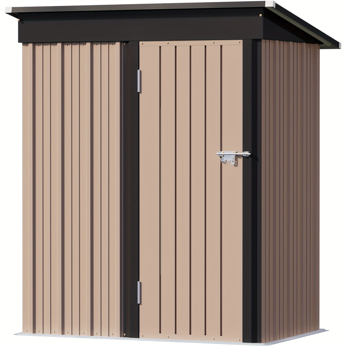 GUNJI Heavy-Duty 10X14 FT & 5X3 FT Metal Garden Shed With Double Hinged Large DoorSecure Tool Sheds & Backyard Organization For Outdoor Storage Solutions, Patio Storage, Garbage Can, Chicken Coop
