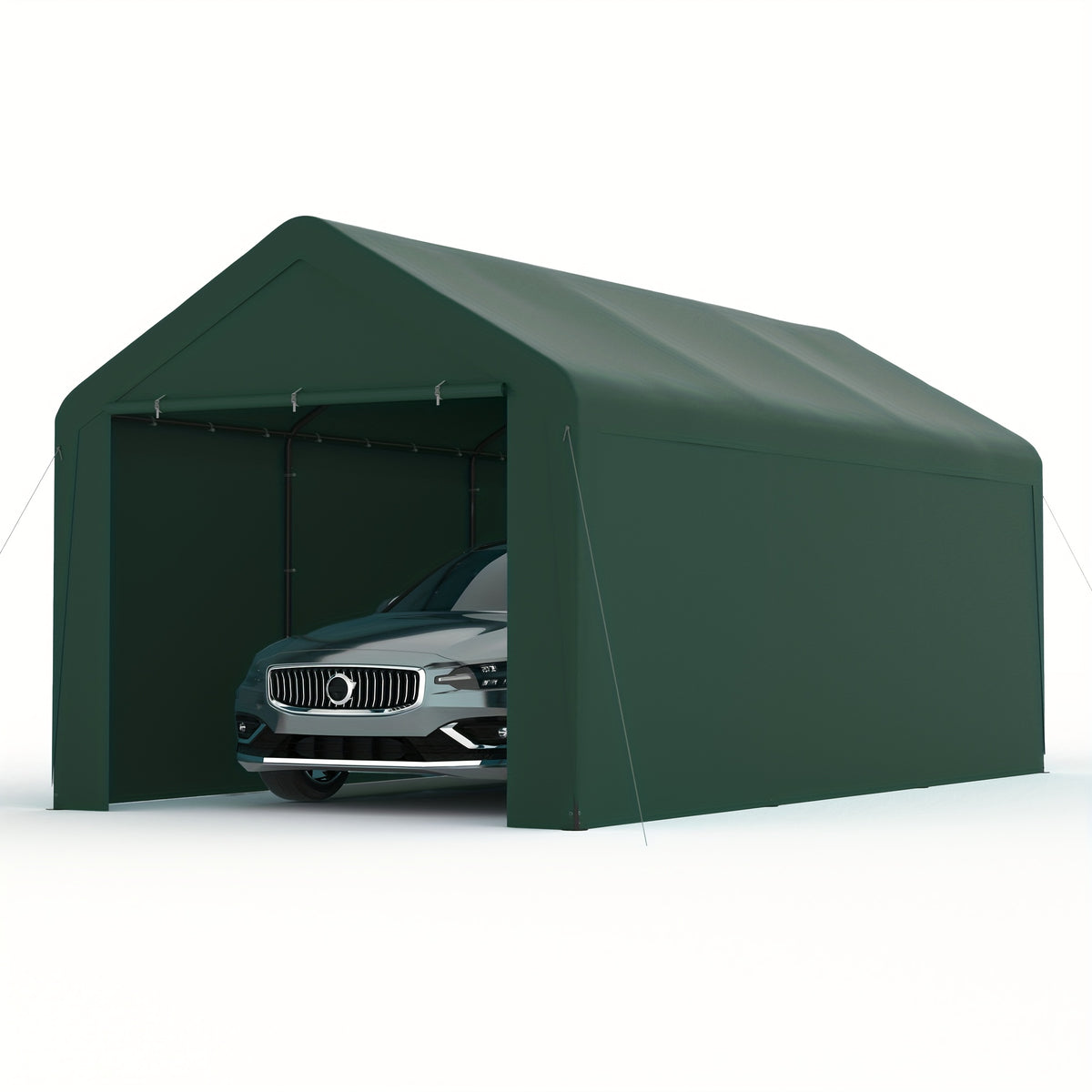 Carport Tent Car Ports Party Tent Heavy Duty Car Tent Car Shelter 10x20 Portable Garage Metal Storage Shelter Outdoor Event Tent Sun Shade with Removable Sidewalls & Doors, 230g Water-resistant PE Cover