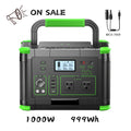 999Wh Solar Generator 1000W (Peak 2000W), Portable Power Station with Pure Sine Wave AC, Fast Charging, Reliable Backup for Iphone 18 Pro Max, RV Camping, Emergency, Home Backup