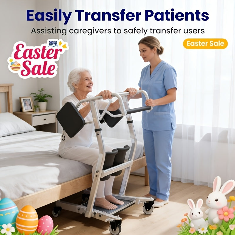 Sit to Stand Lift, Stand Assist Lift for Elderly, Patient Transport Unit, Stand Lift Assistance for Muscle Building & Fall Prevention, Standing Transfer Device for Home Care Use