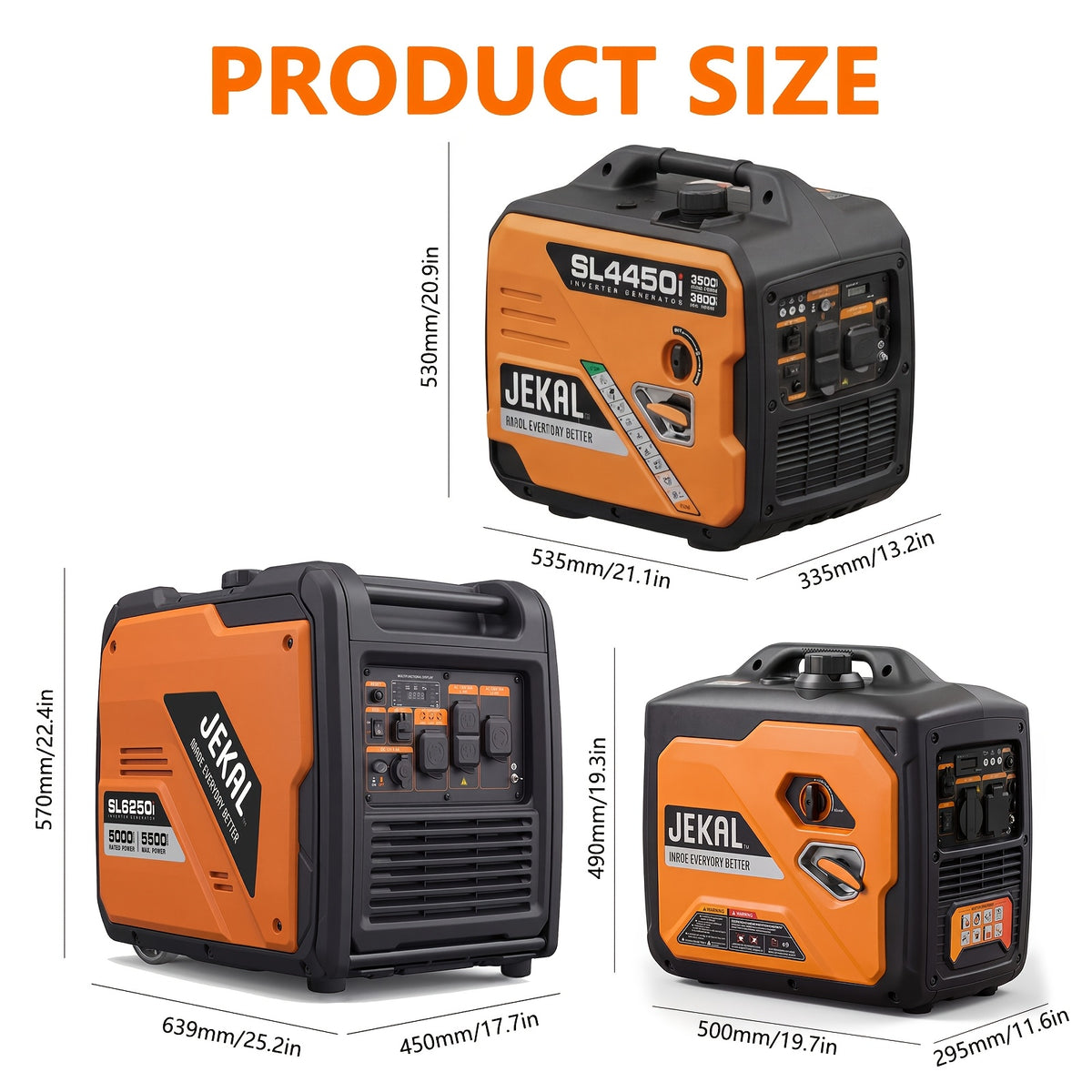 INNOVATIVE LIFE 2500W/120V, 3500W/120V, 5000W 120V/240V Dual Voltage Portable Inverter Generator, 30A Outlet RV Ready, 5000W Electric Start, Pure Sine Wave, Type-C & QC3.0 Ports, Gas Powered for Home Backup And Camping, EPA Compliant