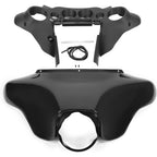 Front Inner Outer Fairing Compatible with 1996-2013 Davidson Touring Street Glide Electra Glide Models Black (Plastic)
