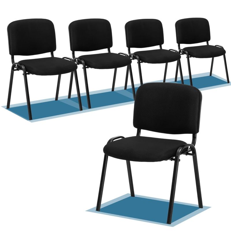 VINGLI Waiting Room Chairs 10-Pack/5-Pack Black Mesh Church Chairs Conference Room Chairs Stackable Armless Chairs Office Guest Chairs Dining Chairs & Reception Chairs Stacking Chairs for Meeting Room Office Lobby Kitchen Living Room