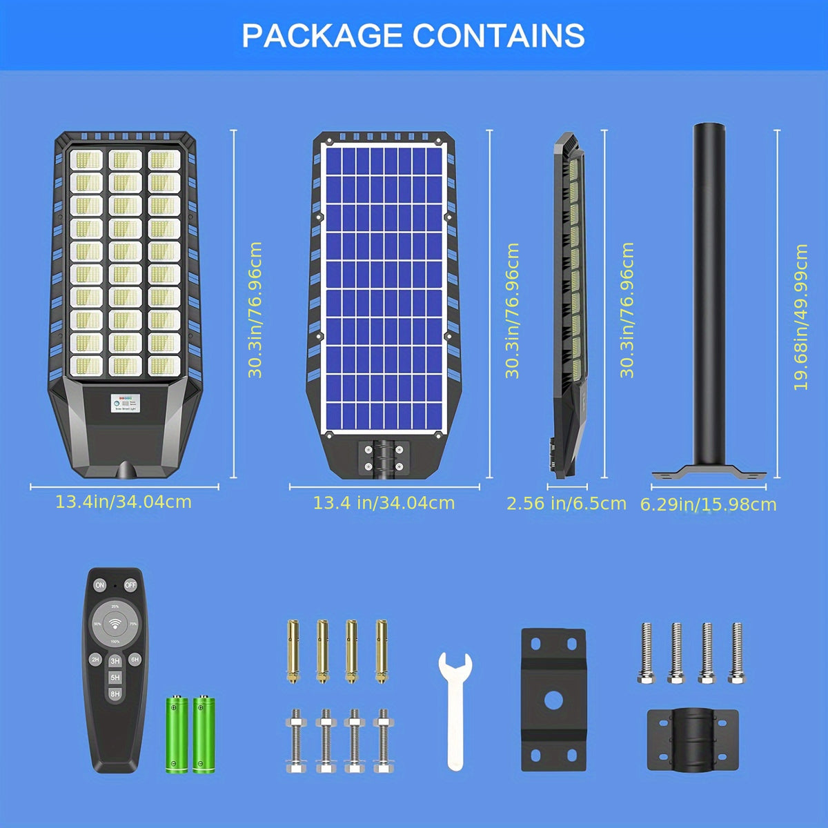 Solar Street Lights for Commercial Parking Lots with Dusk-to-Dawn Operation and Remote Control