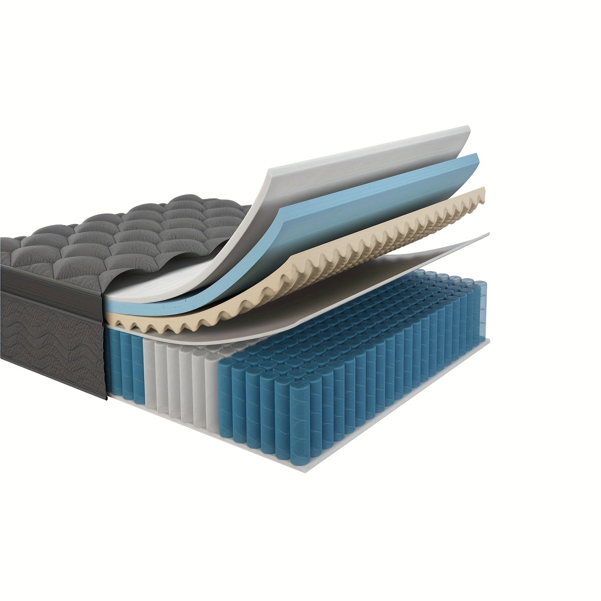 8inch 10inch 12 Inch 14 Inch Multilayer Hybrid Twin Full Queen King Size Mattress- Multiple Sizes & Styles Available, Ergonomic Design with Memory Foam And Pocket Spring, Medium Firm Feel