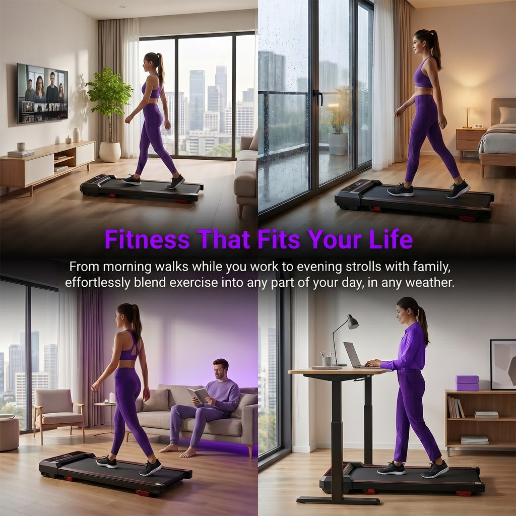 5-in-1 Walking Pad with 16% Incline & Vibration Plates – 300 lbs Capacity, Quiet 3.0HP Under Desk Treadmill for Home Office