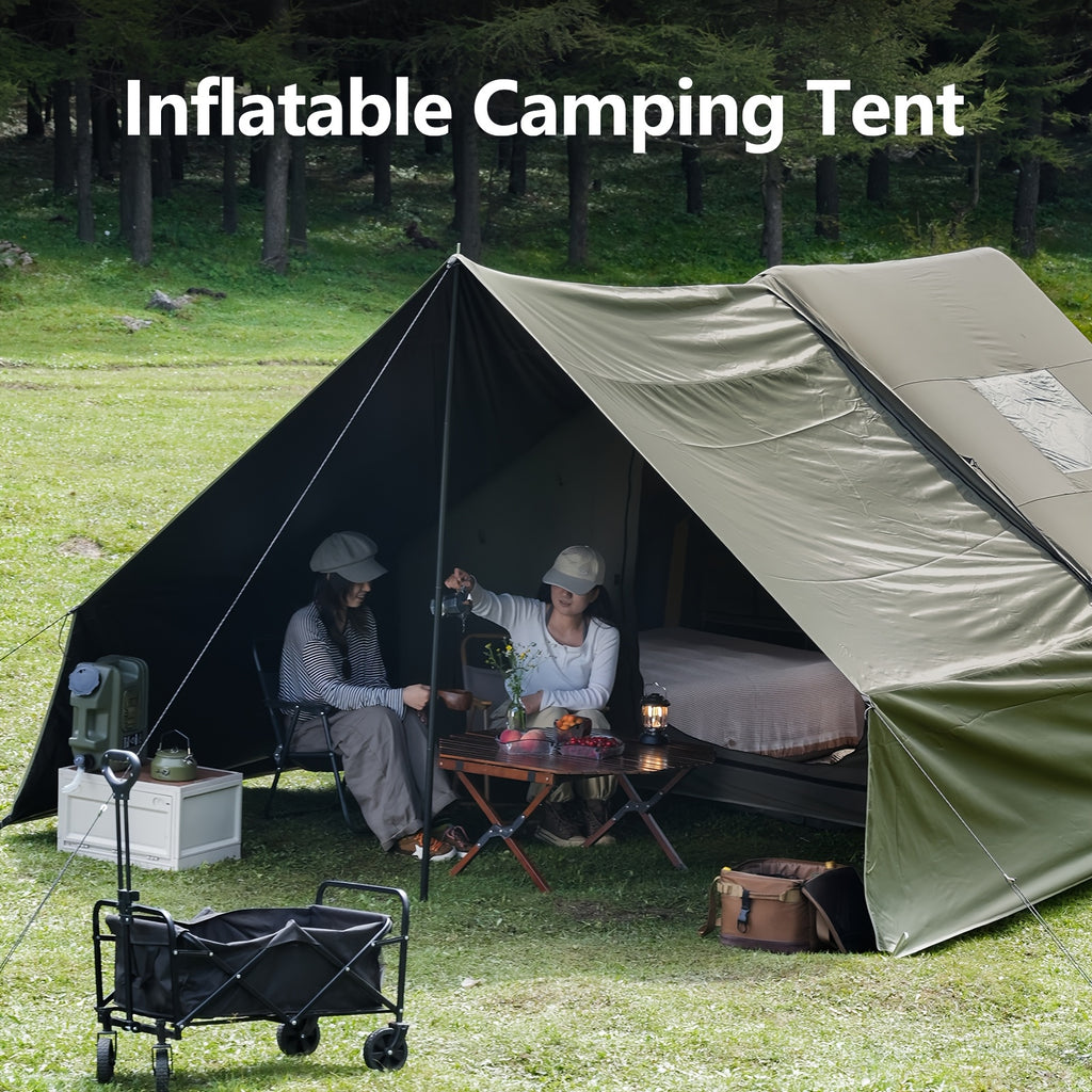 PAKICETUS Inflatable Tailgate Tent, Summer Camper Van Rear Awning with Breathable Mesh Design, Quick Airflow High Quality Inflatable Camping Tent, Universal SUV Hatchback Truck Tailgate Awning, Suitable for Outdoor Off-Road Road Trips and Summer