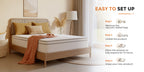 SweetNight 6/8/10/12/14 inch Memory Foam Hybrid Mattress With Pocket Springs, Twin Xl, Full, Queen, King, Sizes In A Box, Medium Firm, Mattresses For Support Comfort, Fiberglass-Free