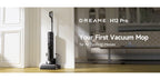 Refurbished Dreame H12 Pro Wet Dry Vacuum Cleaner, Hard Floor Vacuum and Mop Combo, Smart Mess Detection, Strong Suction for Wet & Dry Spills, 35-Min Runtime, 30.43oz Water Tank, Hot Air Self-Cleaning, Edge-to-Edge Corner Cleaning, Anti-Tangle Brush