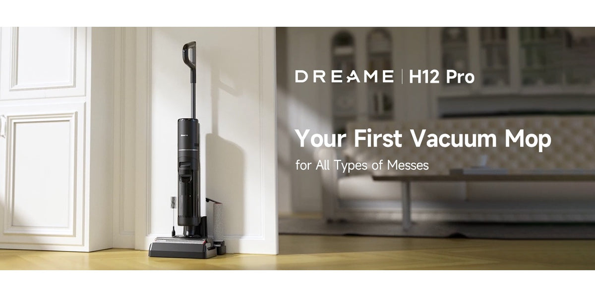 Refurbished Dreame H12 Pro Wet Dry Vacuum Cleaner, Hard Floor Vacuum and Mop Combo, Smart Mess Detection, Strong Suction for Wet & Dry Spills, 35-Min Runtime, 30.43oz Water Tank, Hot Air Self-Cleaning, Edge-to-Edge Corner Cleaning, Anti-Tangle Brush