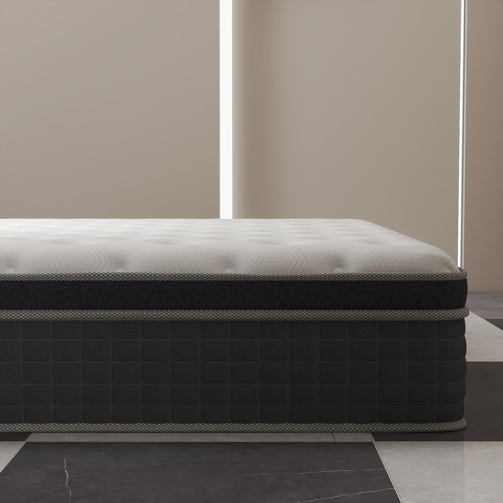 Modern Style Medium Firm High Quality Hybrid Mattress with Pocket Spring And High-Density Foam Breathable And Cooling Twin Full Queen King Size in a Box