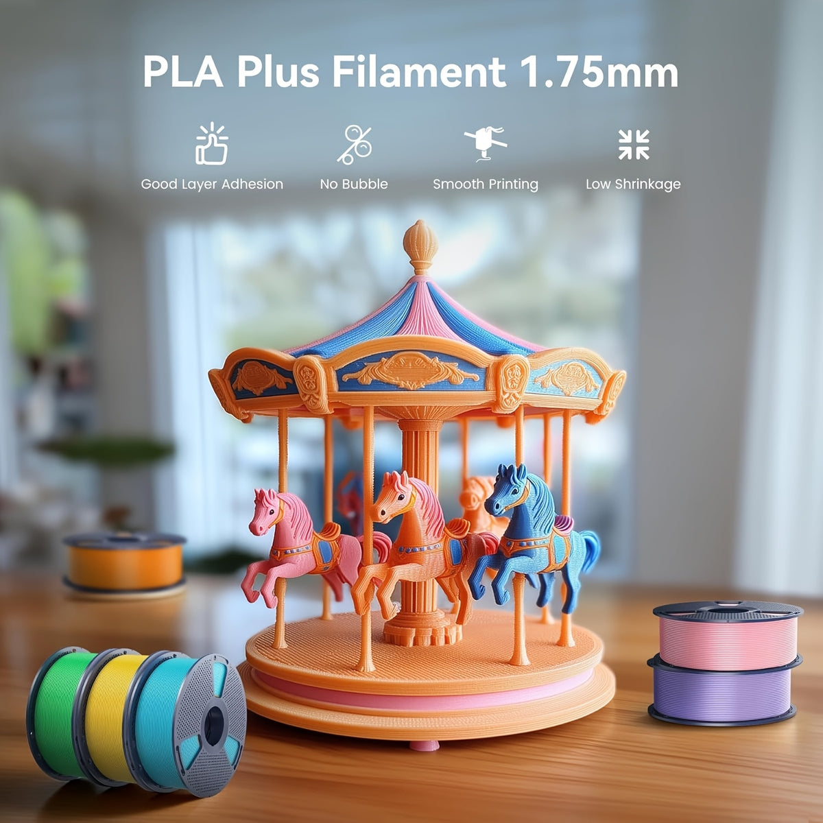22.05LB SUNLU 3D Printer Filament PLA Plus 1.75mm, SUNLU Neatly Wound 1.75mm PRO, PLA+ Filament For Most FDM 3D Printer, Dimensional Accuracy +/- 0.02 Mm