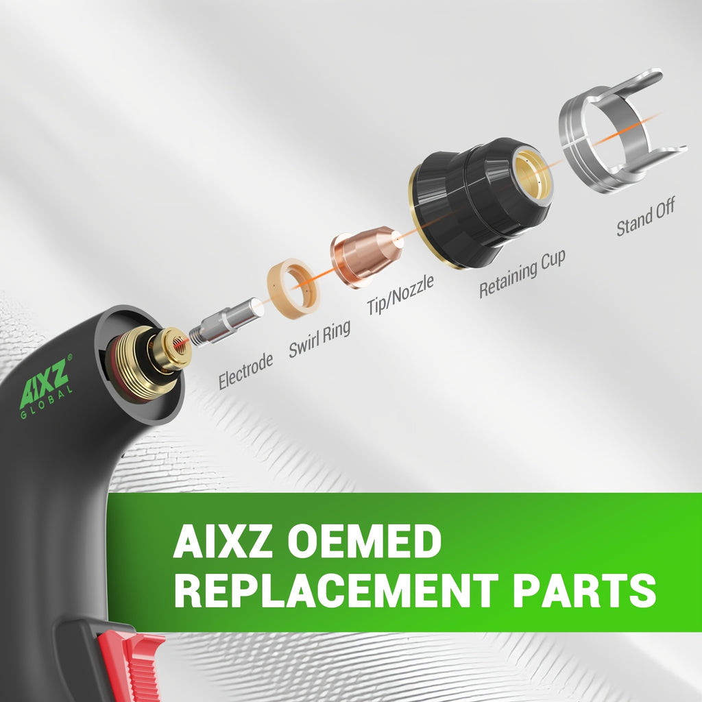 (Each Accessory Is Sold Separately) The AIXZ AIC45II Plasma Cutter Features Non-contact And Non-high-frequency Arc Ignition. It Is A 110V Digital Display Portable Metal Cutting Machine with 2T/4T Functions. The Fourth Option "supplies" Refers