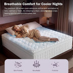 8''/10''/12''/14'' Inch Hybrid Queen Mattress in a Box - Gel Memory Foam And Pocket Springs for Back, Soft And Plush Fiberglass-Free Bed