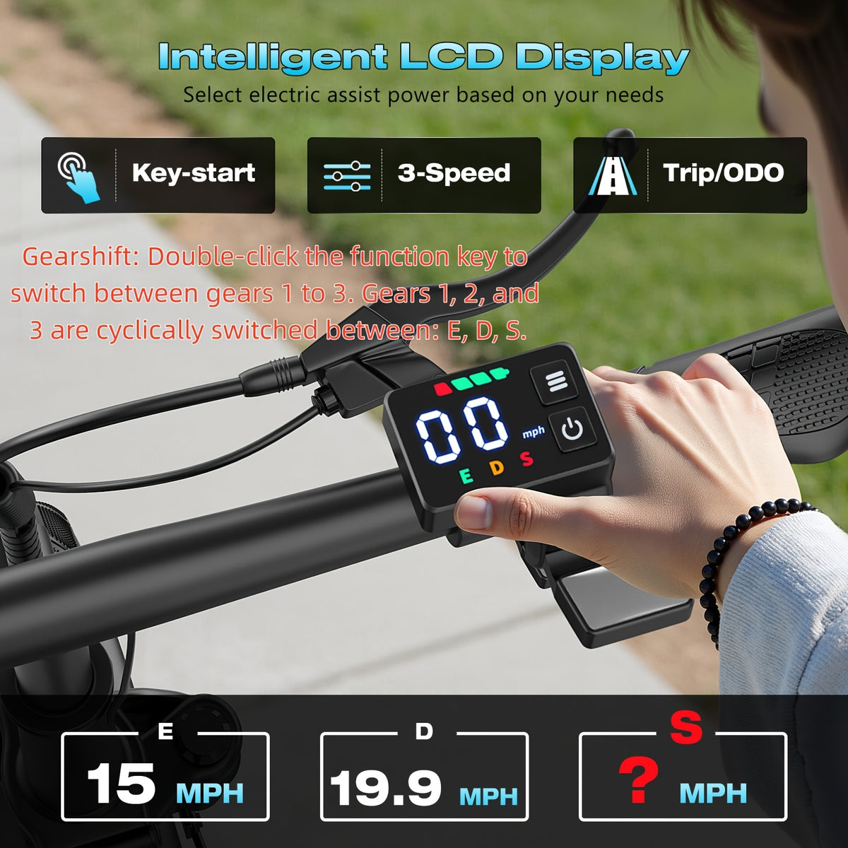 [Long Range Scooter] Commuter Electric Scooter With Seat, 54.6V 16.5Ah Electric Scooter With Detachable Box, Shopping Cart And Grocery Cart And Multi-Purpose Cargo Scooter, Large Capacity Battery For 25-35 Miles Long Range, New Smart Throttle With 3 Speed
