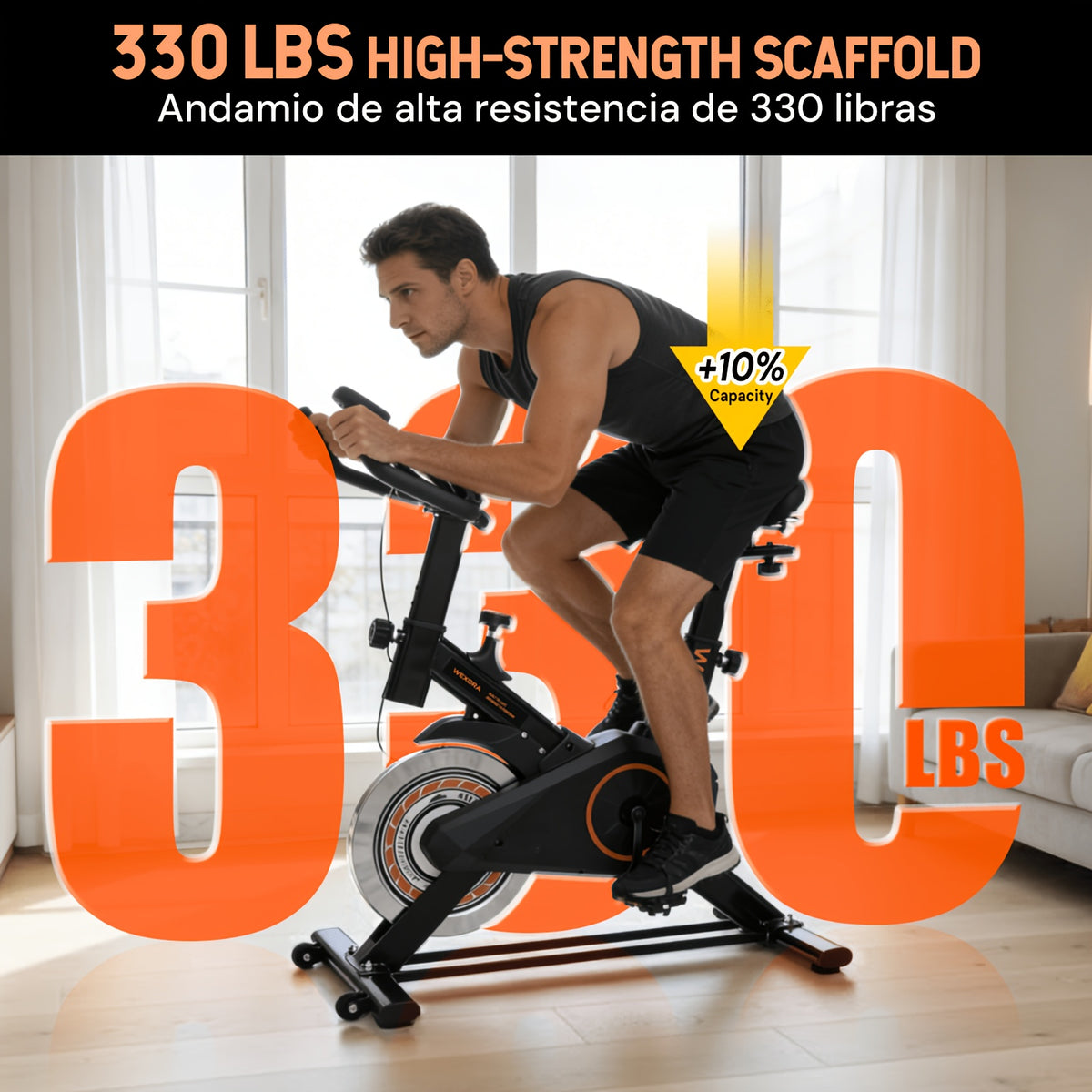 1pc Heavy-Duty Magnetic Bike for Home Gym - Adjustable Magnetic & Belt Drive System, Quiet Indoor Cycling Bike with Magnetic Brakes, Suitable for Home Gyms, Rehabilitation Training, for Home Fitness Equipment, Christmas Gifts