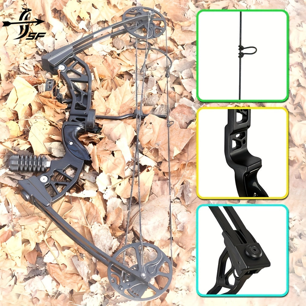 SF Archery Compound Bow Set, 30-70 Lbs Draw Weight Adjustable, 19"-30" Draw Length, Hunting Compound Bow Kit for Adults, Youth, Beginners, Outdoor Shooting, Right Hand