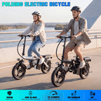 14-Inch Folding Electric Bike with 560W Peak Motor, Top Speed 12-24 MPH, Assist Range 30-32 Miles, Suitable for Adults And Teens, Portable Foldable Commuter E-Bike for Urban Riding, Ideal Gift Option