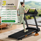 4-in-1 17% Incline Folding Treadmill for Home, 3.0HP Quiet Motor, 300 Lbs Capacity, 7-Layer Shock Absorption with Handrails