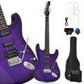 [Beginner Kit] Leo Jaymz 39 Inch Full Size Electric Guitar Kit Electric Guitar Beginner Kits - 20W Amplifier, Digital Tuner, Carrying Bag, Shoulder Strap, Connecting Cable