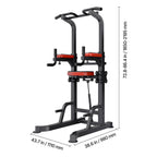 VEVOR Pull Up Bar, 330 LBS Power Tower Dip Station,With pallet/With butterfly arm, Workout Dip Station with H-Shaped Stable Base & Assistance Platform, Adjustable 9 Level / 12 Level Height Pullup Stand for Back, 3-Level / 4-Level Adjustable Elbow Pads