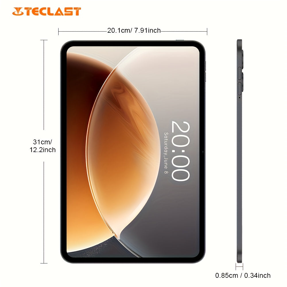 TECLAST T65 2026 Tablet, Android 16, with 20GB (6+14) RAM and 128GB ROM (expandable up to 4TB Via TF Card), 13.4" TDDI FHD 120Hz Gaming Display (1920×1200), Unisoc T7280 Octa-Core 2.2GHz, Dual SIM 5G WiFi + 4G LTE, 8000mAh Battery, Type-C