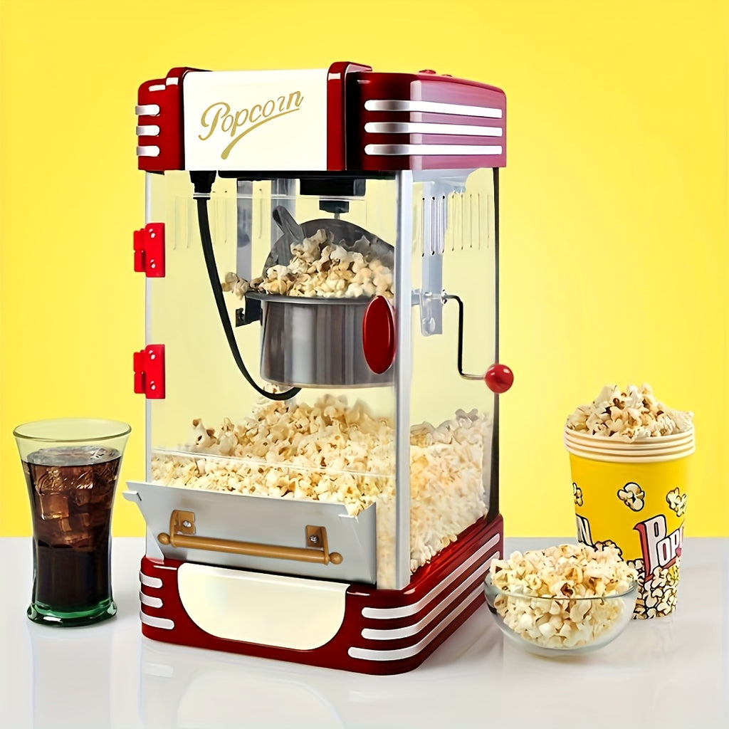 Home Commercial Popcorn Machine Automatic, Party, Desktop High Quality, Simple and Easy to Operate, Miniature Popcorn Maker