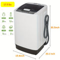 HOMDOX Top-Opening Portable Washing Machine & Air Dryer Combo - 17.9LBS/13.6LBS Capacity, Energy-Efficient, Smart Mechanical Control, 120V Plug, Compact Design for Small Spaces, Laundry Room Additions, Modern Laundry Appliance, Durable Construction