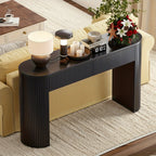 Console Table for Entryway or Behind the Sofa with Two Storage Drawers and a Clean Fluted Front Design