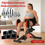 New 2-In-1 Dual Resistance Band Glute Trainer - Hip Abduction And Adduction Exercise Equipment - 1-15 Levels of Resistance Adjustment, for Glute Strengthening Training, Suitable for Home Use, Can Train Upper Back, Adjustable Glute Trainer