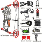 Dual Purpose Composite Bow Outdoor Archery Composite Bow Kit 30-60Lbs, Adjustable for Both Hands