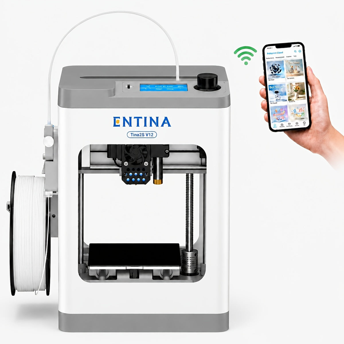 [Wi-Fi Cloud Printing] 3D Printer Machine Tina2S V12, Impresora 3d Featuring Wi-Fi Cloud Printing Function, Fully Assembled And Automatically Leveled 3D Printer, Suitable for Beginners, with High Precision Printing And Reduced Waste
