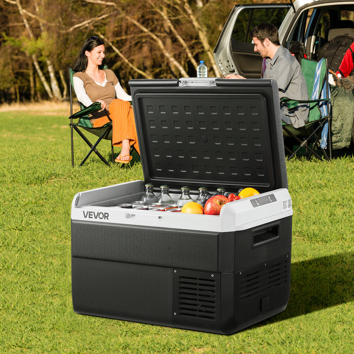 VEVOR 12 Volt Car Refrigerator Portable Freezer 31.7QT Electric Cooler for Camping 25L/30L/40L/50L