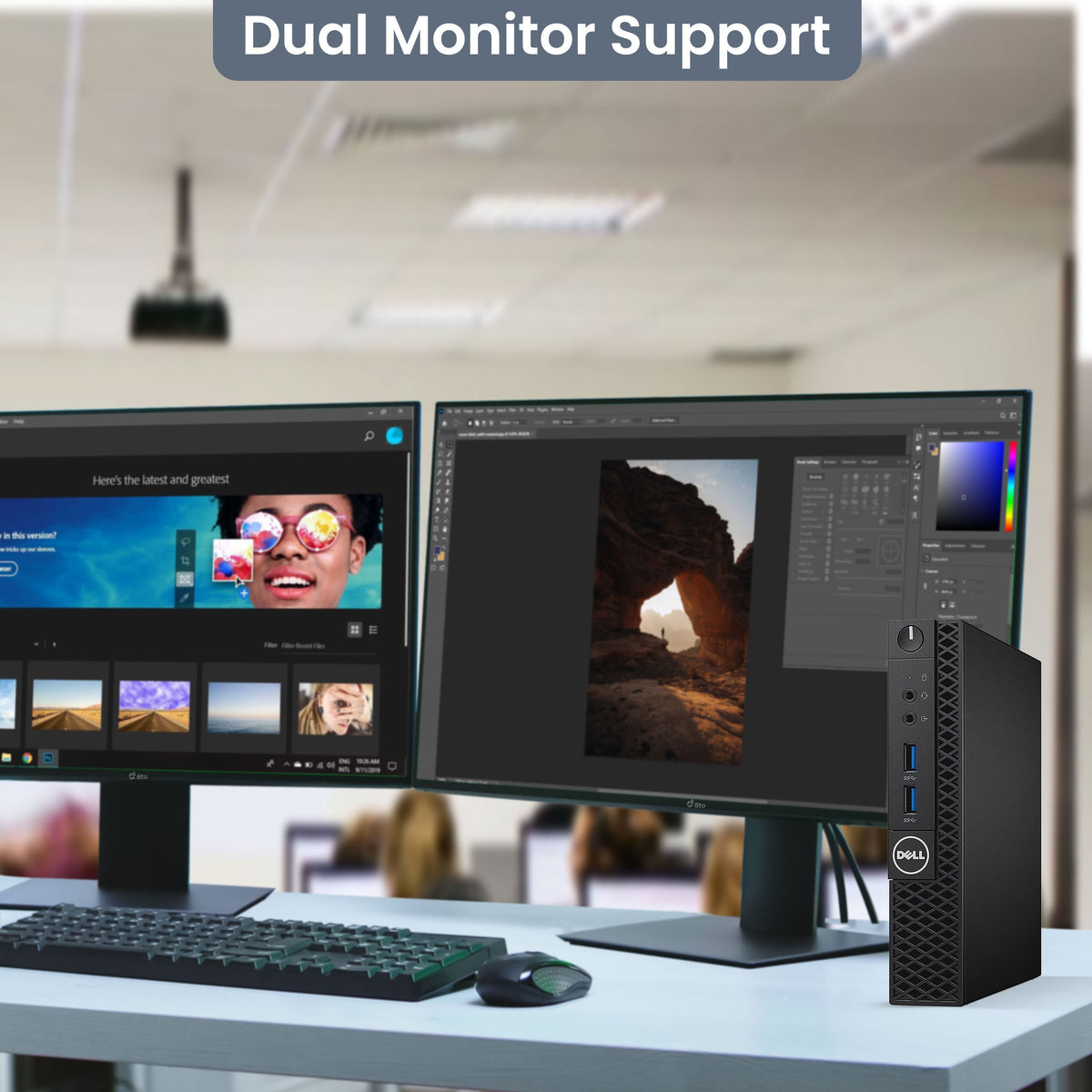 Dell OptiPlex 3050 Tiny | Desktop Computer Mini PC | Intel Core i5-6500T 6th Gen Quad-Core Processor | DDR4 RAM | Solid State Drive (SSD) | Wireless Keyboard & Mouse | WiFi | Windows 11 Pro (Renewed)