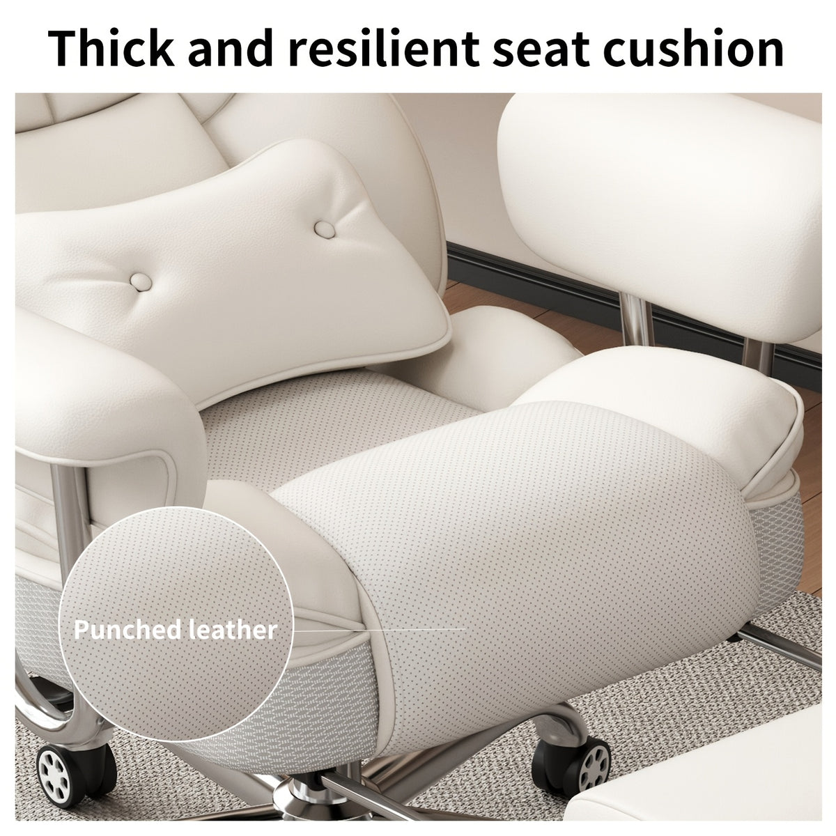 Executive Office Chair with Footrest — Oversized High-Back Recliner Rated to 500 lb for Home Desk Seating