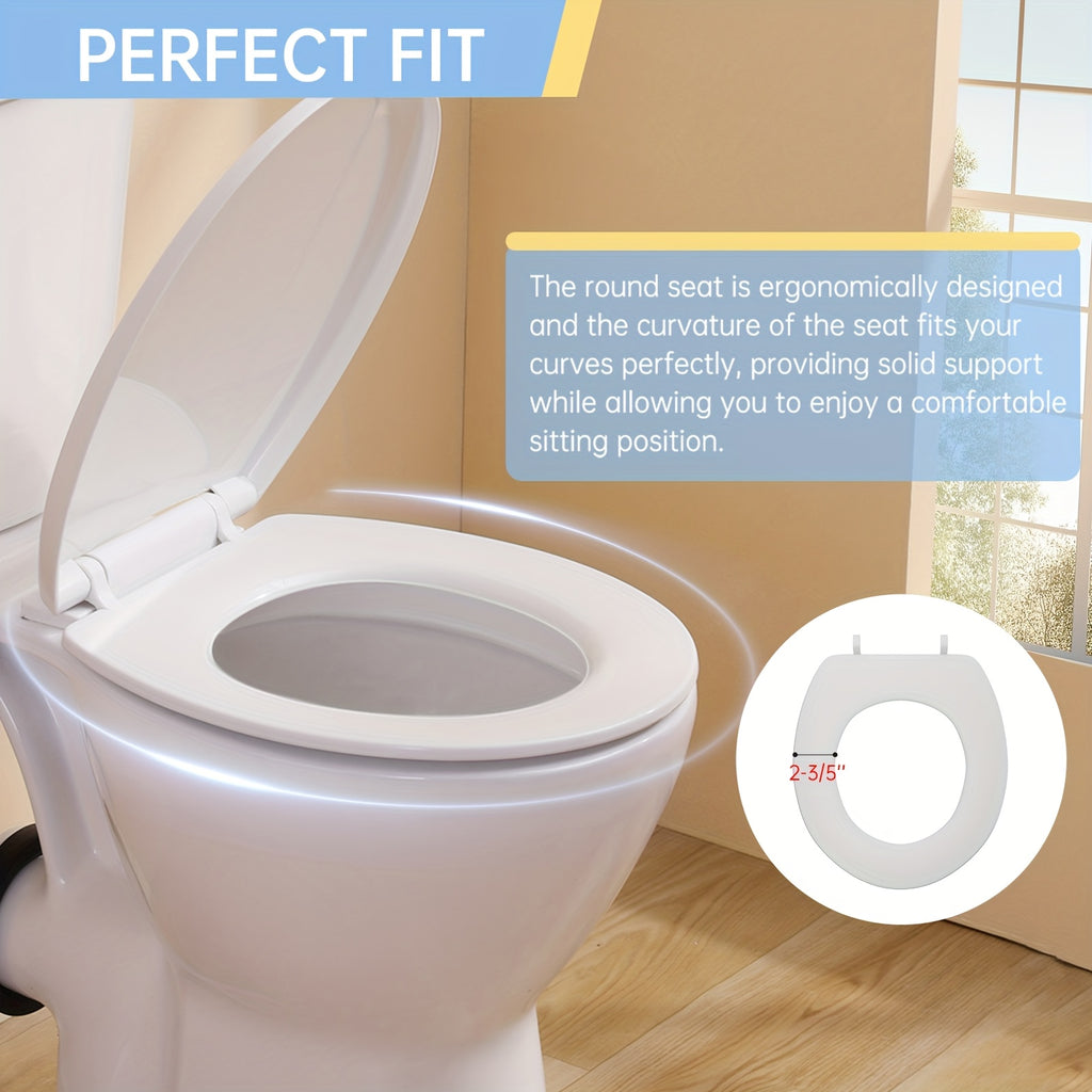 19'' High Rear Outle Toilet, Dual Flush 1/1.28 GPF, Round Rear Discharge with Soft Close Seat & Extension Pipe, Ideal for Seniors, Handicap & Tall Users